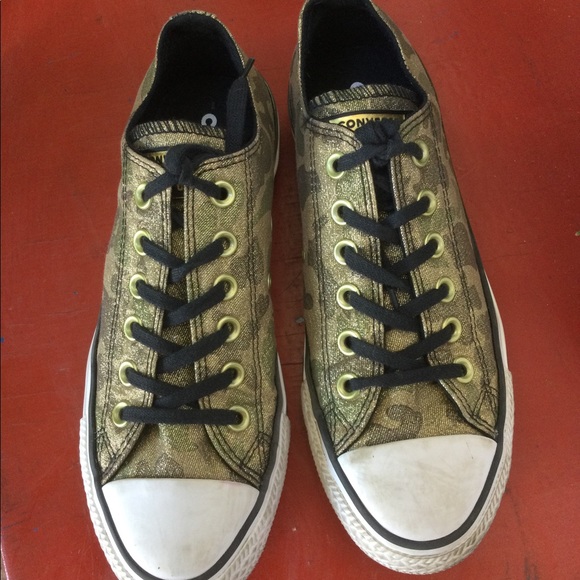Converse All Star Women's Gold Sparkly Camouflage - Picture 2 of 8